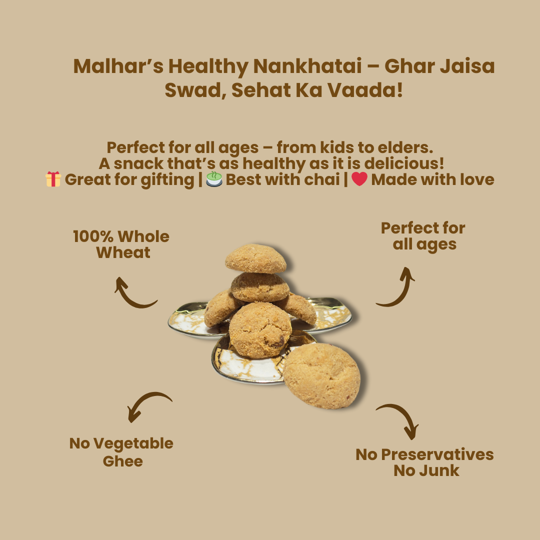 Malhar’s Premium Nankhatai – Pure Ghee Indian Cookies